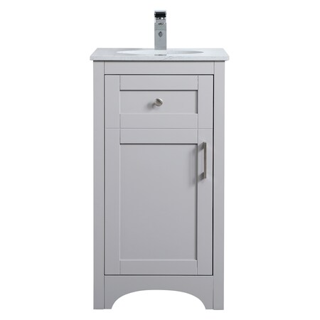 18 Inch Single Bathroom Vanity In Grey